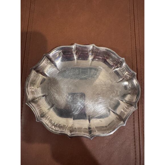 Vintage ONEIDA Oval Candy Dish or Small Tray-Business Card holder 6"x7" - Picture 2 of 4